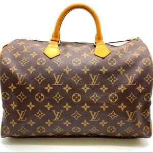 Auth Louis Vuitton Monogram Speedy 35 Handbag